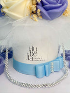 Blue & White Wax Flower Bouquet