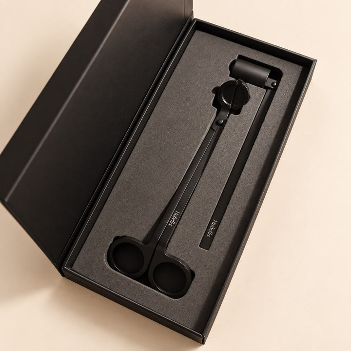 Set de cuidado para velas negro 